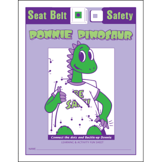 Donnie Dinosaur's: Seat Belt Safety Activity Sheet