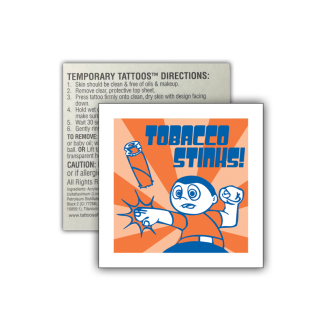 The No-Puff Pals' "Tobacco Stinks!" Removable Tattoo