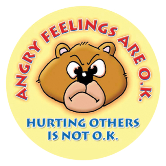 "Angry Feelings Are O.K." Sticker