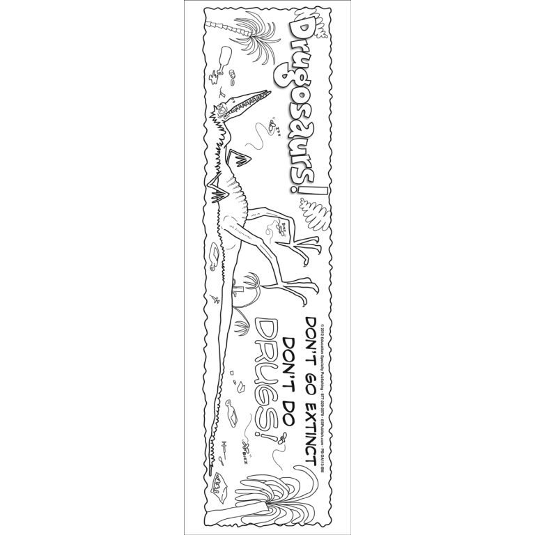 Drugosaurs! Color Me Bookmark