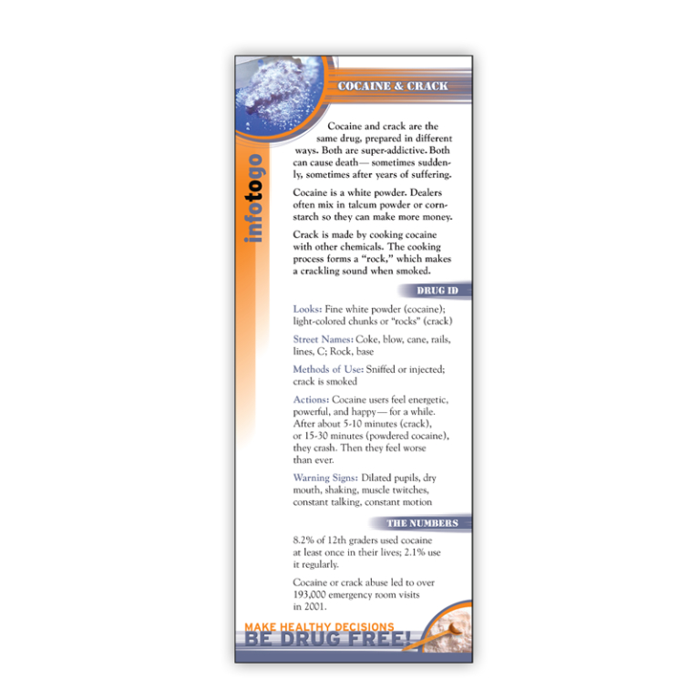 Cocaine and Crack Rack Card