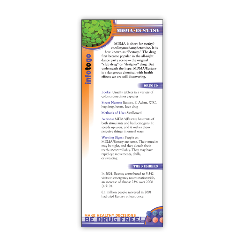 MDMA Ecstasy Rack Cards