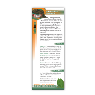Smokeless Tobacco Rack Card