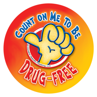 "Count on Me to be Drug-Free” Sticker