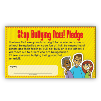 Stop Bullying Pledge Card
