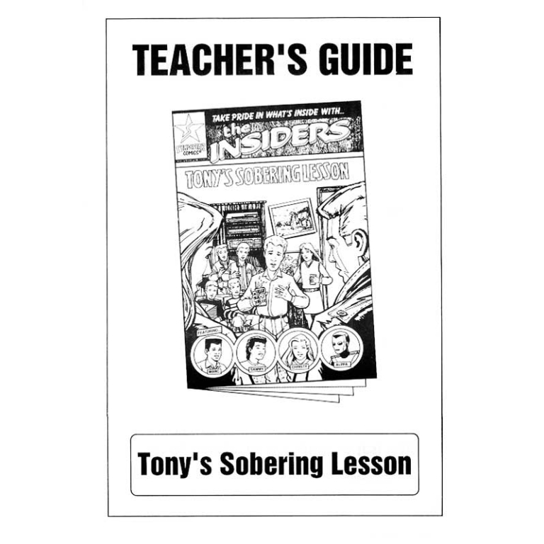 Tony's Sobering Lesson Comic Book Teacher's Guide