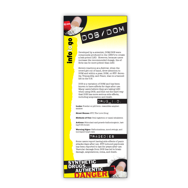 Info to Go DOB DOM Rack Card