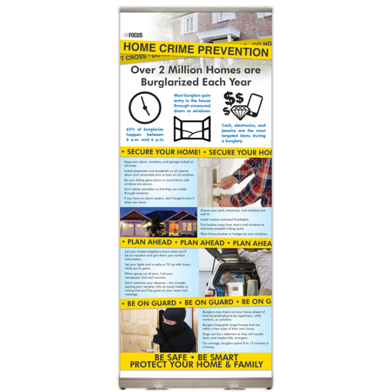 home security retractable presentation display