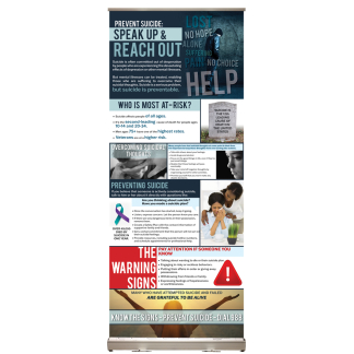 suicide awareness retractable display