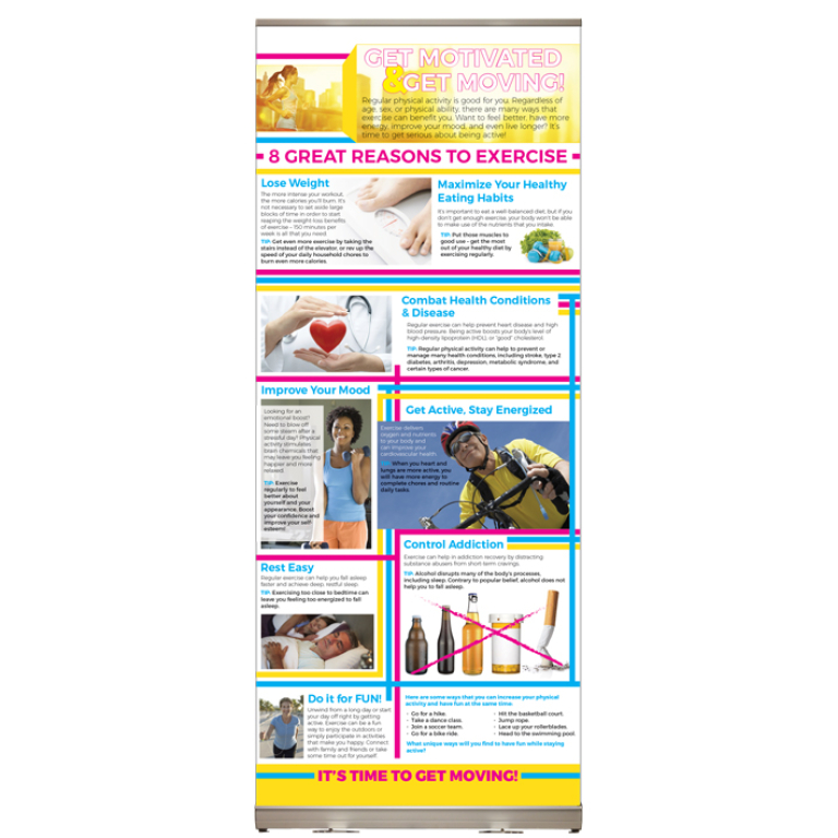 Get Motivated and Get Moving Retractable Display