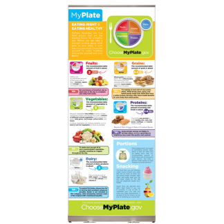 My Plate: Eating Right & Eating Healthy Presentation Display