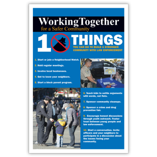 Working Together For A Safer Community Poster