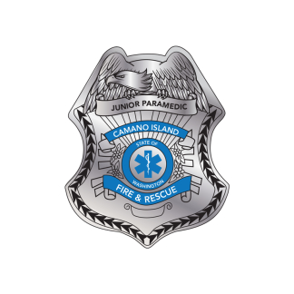 Custom Junior Paramedic Stick on Foil Badge