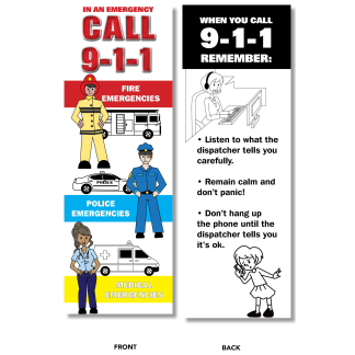 emergency services bookmark