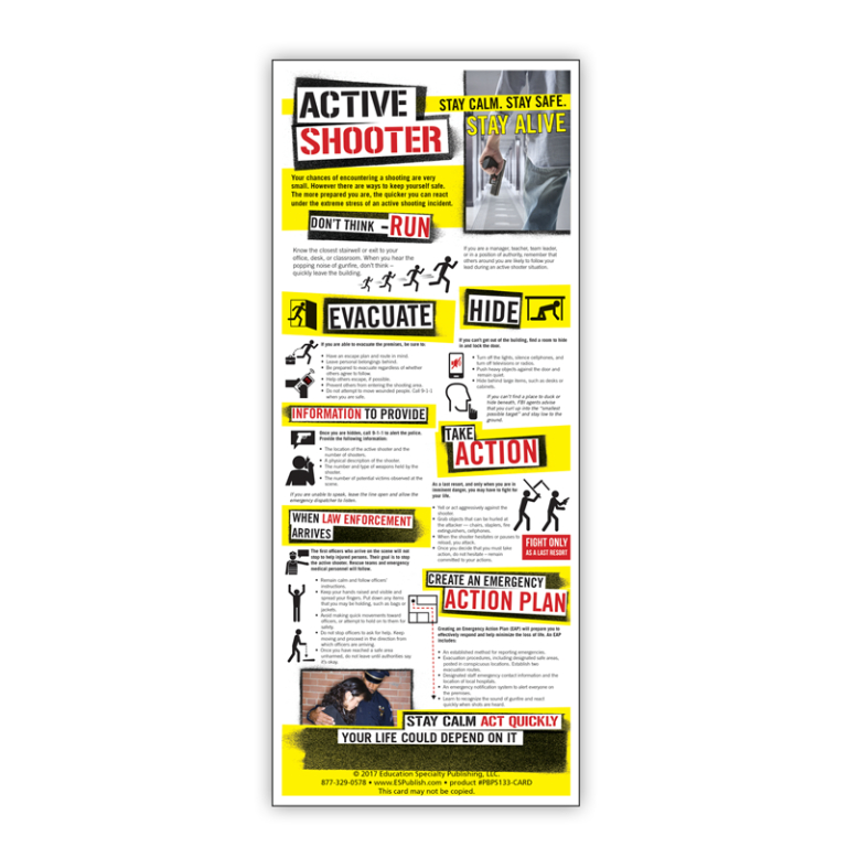 Active Shooter Presentation Card