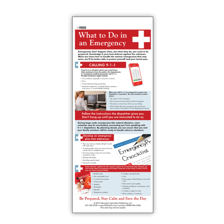 InFocus: What to do in an Emergency Presentation Card