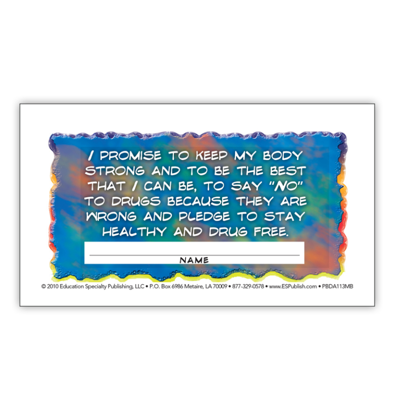 Say No to Drugs Pledge Cards