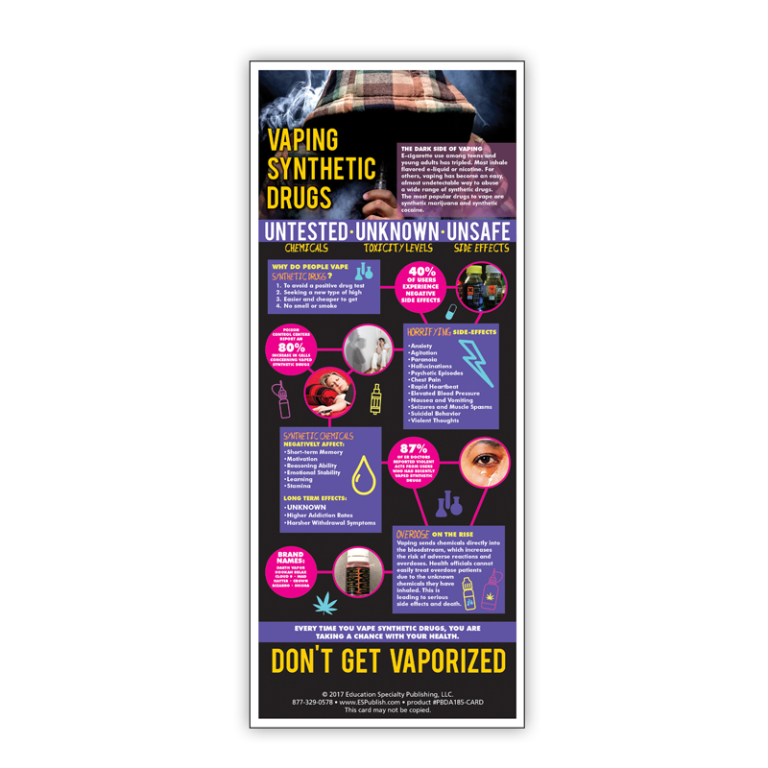 Vaping Synthetic Drugs Rack Card