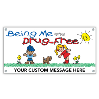 Being Me and Drug-Free Banner