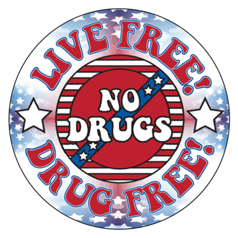 Live Drug Free Stickers