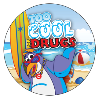 "Too Cool for Drugs" Sticker