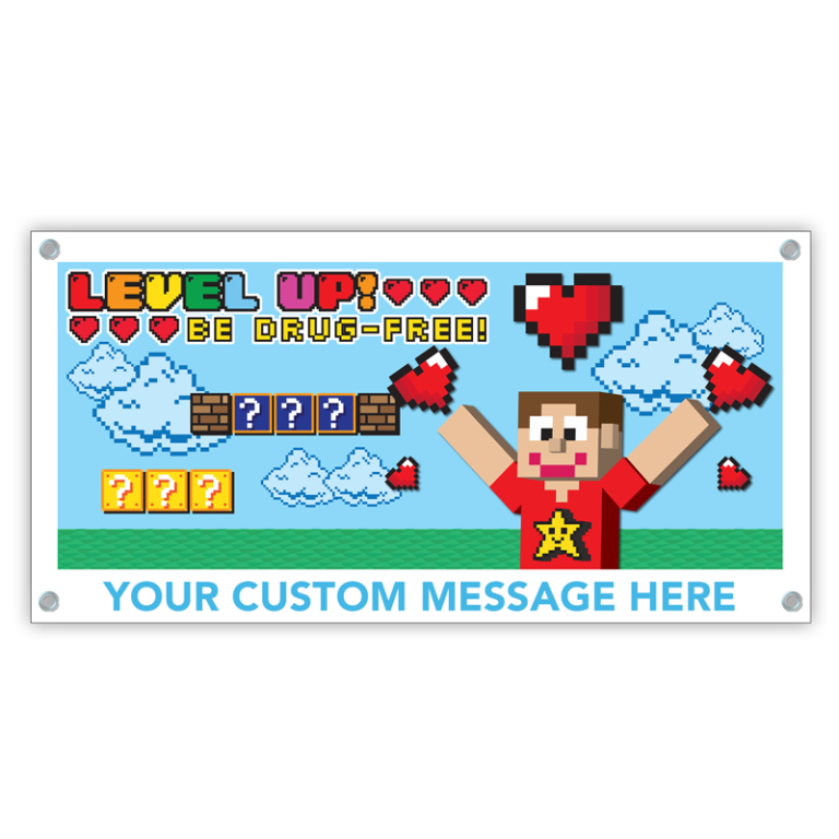 Level Up Drug Free Banner