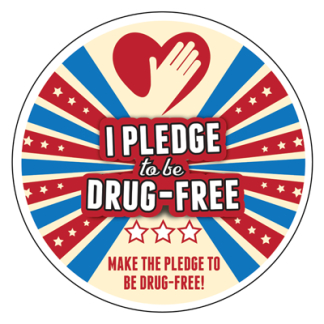 I Pledge to be Drug Free Sticker