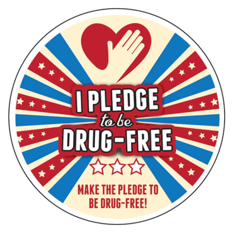 I Pledge to be Drug Free Sticker