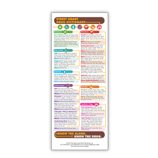 Street Smart Drug Dictionary Presentation Cards