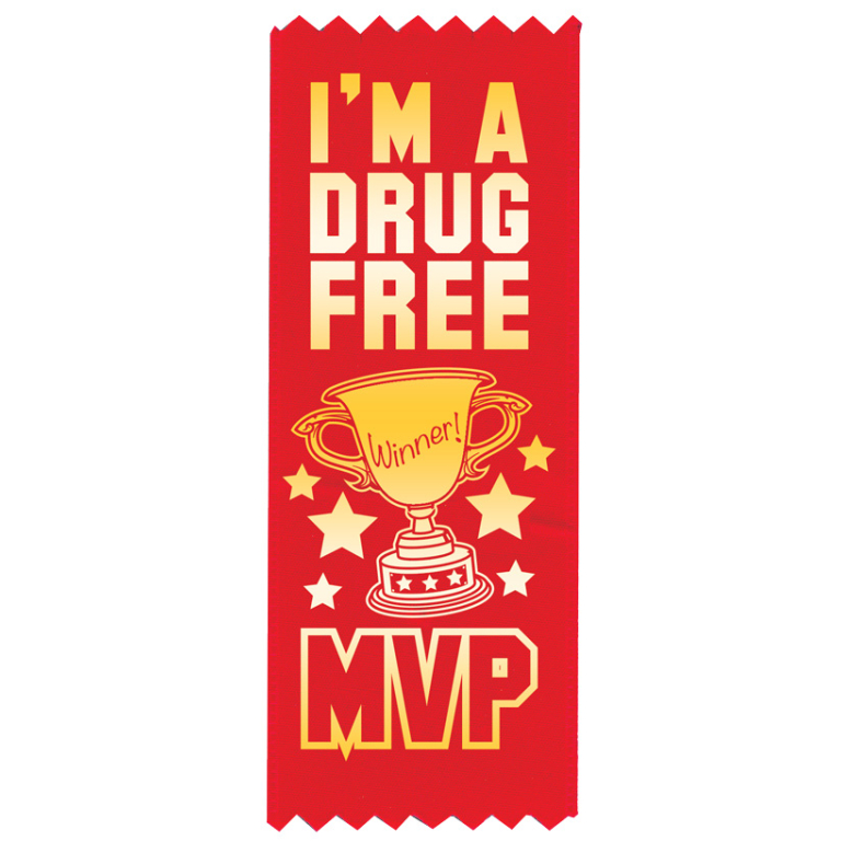 Drug Free MVP Red Ribbons