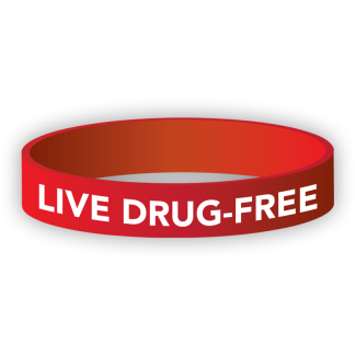 red ribbon week live drug free wristband