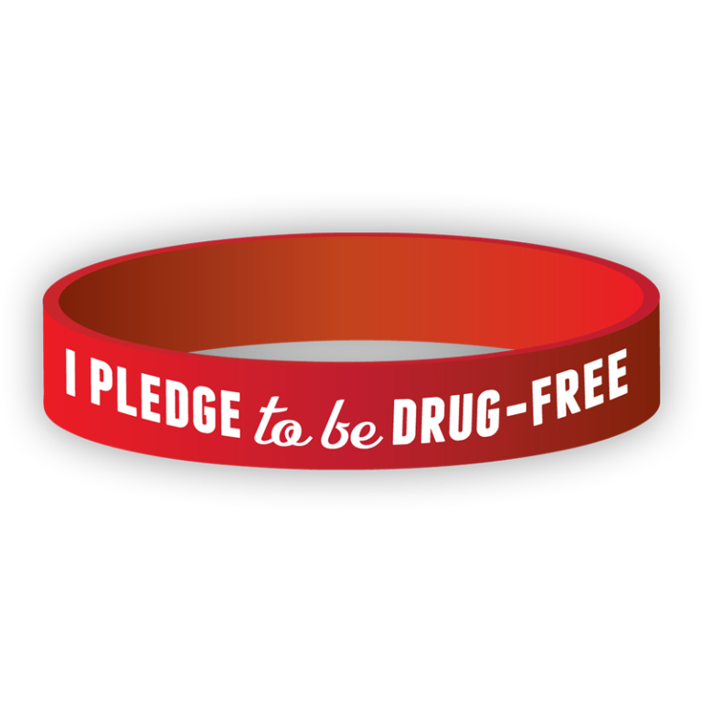 "I Pledge to be Drug-Free" Silicone Wristband