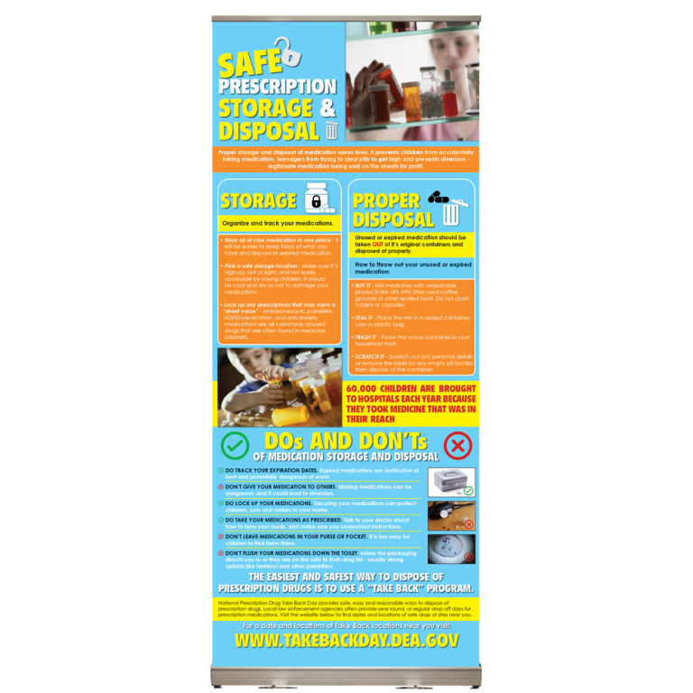 Safe Prescription Drug Storage Retractable Display