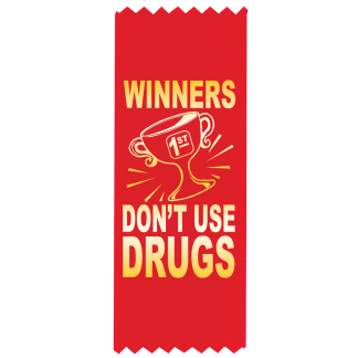 Winners Dont Use Drugs Red Ribbons