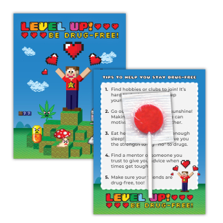 Red Ribbon Week Lollipop Cards