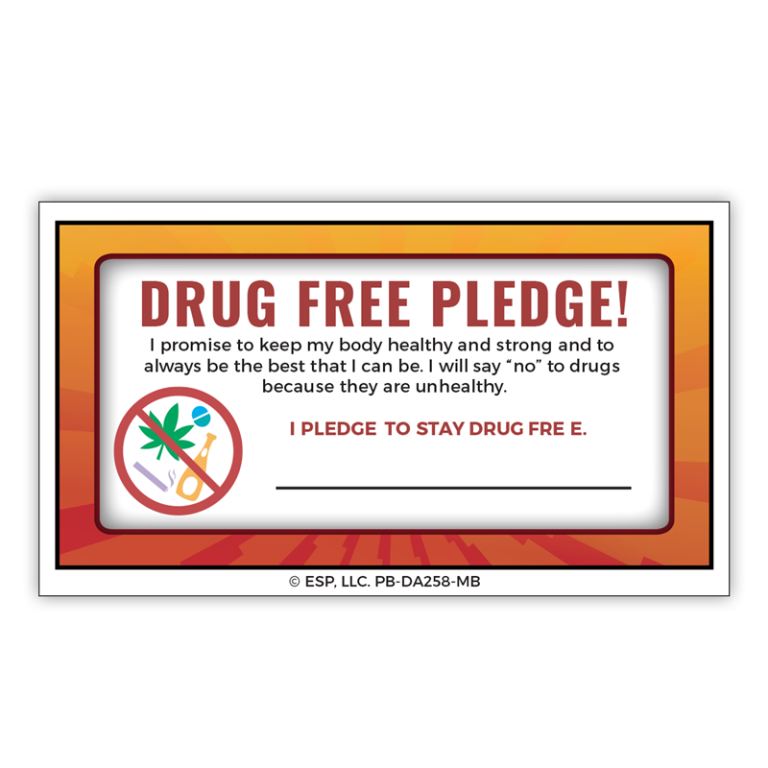 "Stay Unplugged from Drugs" Pledge Card