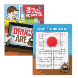 "Drugs are ?" Emoji Lollipop Card