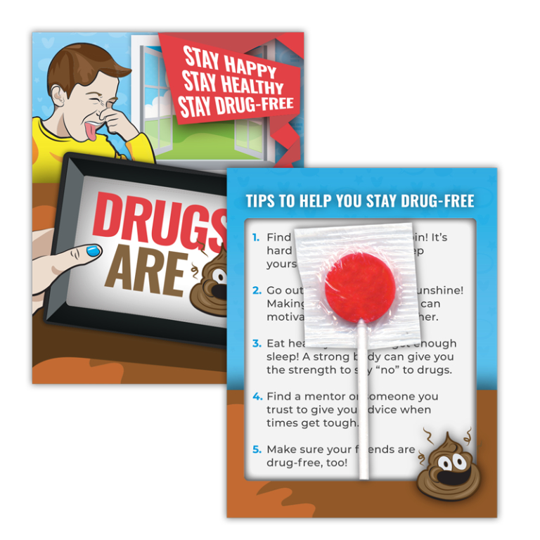 "Drugs are ?" Emoji Lollipop Card