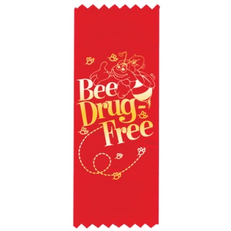 Bee Drug Free Red Ribbons