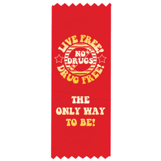"Live Free! Drug Free!" Red Ribbon