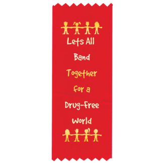 Band Together for a Drug Free World Red Ribbons