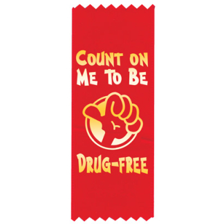 "Count on Me to be Drug-Free" Red Ribbon