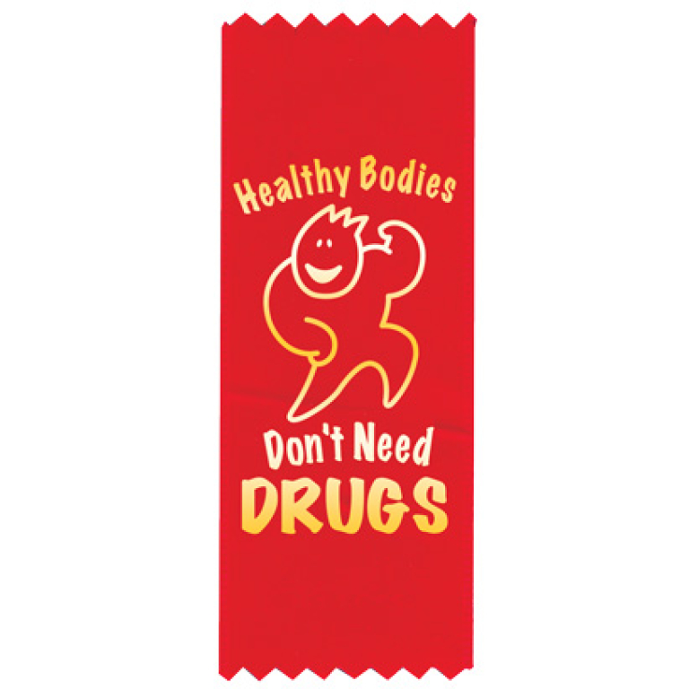 Healthy Bodies Dont Need Drugs Ribbons