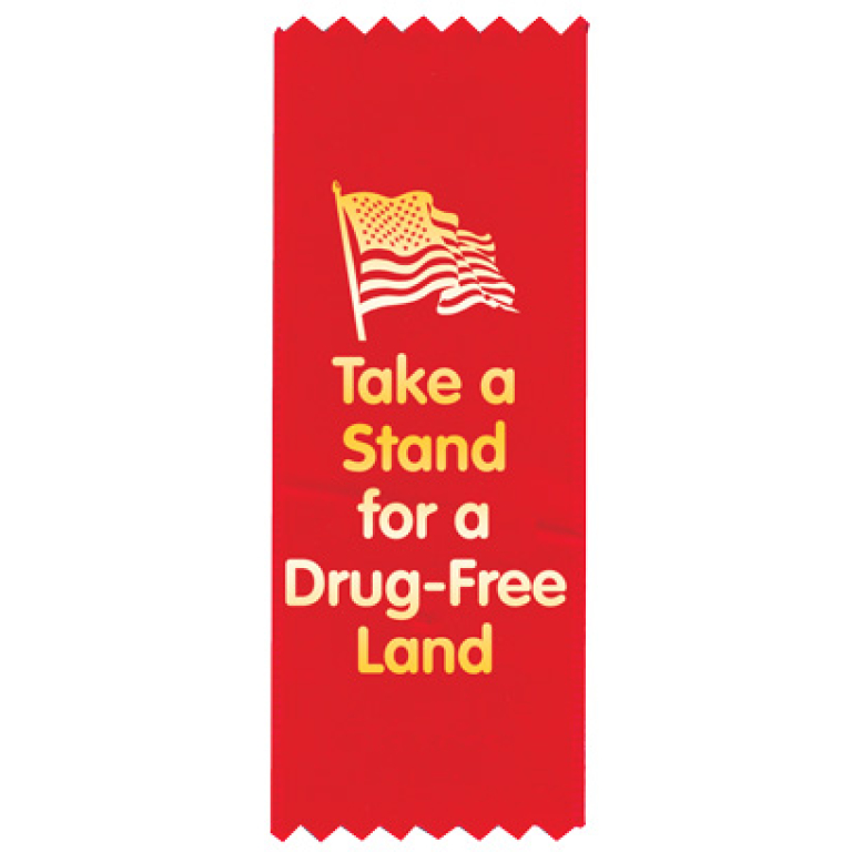 "Take a Stand for a Drug-Free Land" Red Ribbon