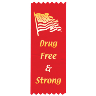 "Drug Free & Strong" Red Ribbon