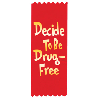 "Decide to be Drug-Free" Red Ribbon