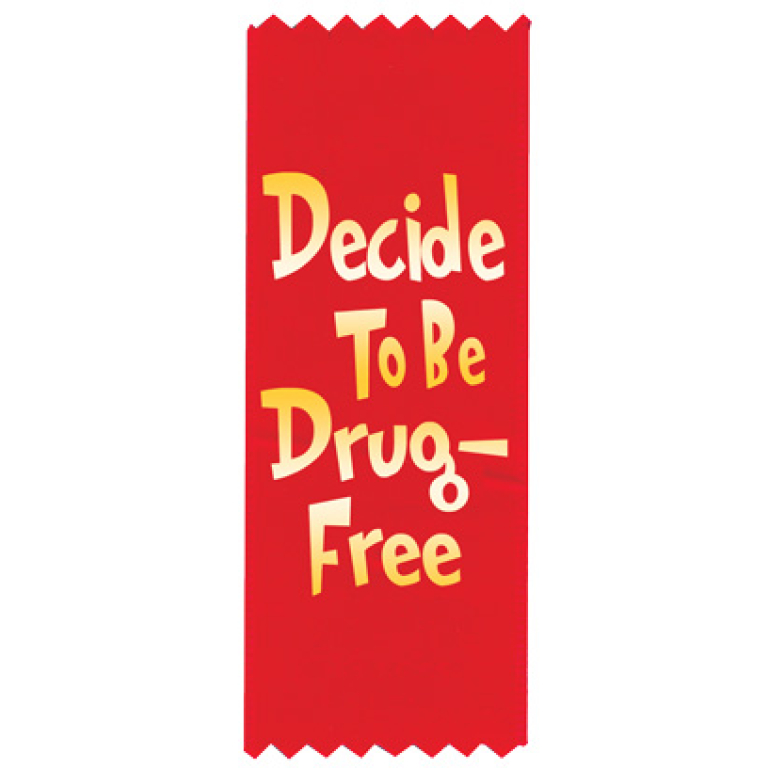 "Decide to be Drug-Free" Red Ribbon
