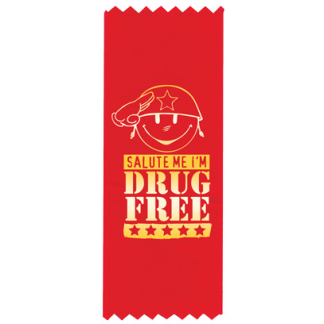 Salute Me Drug Free Red Ribbons