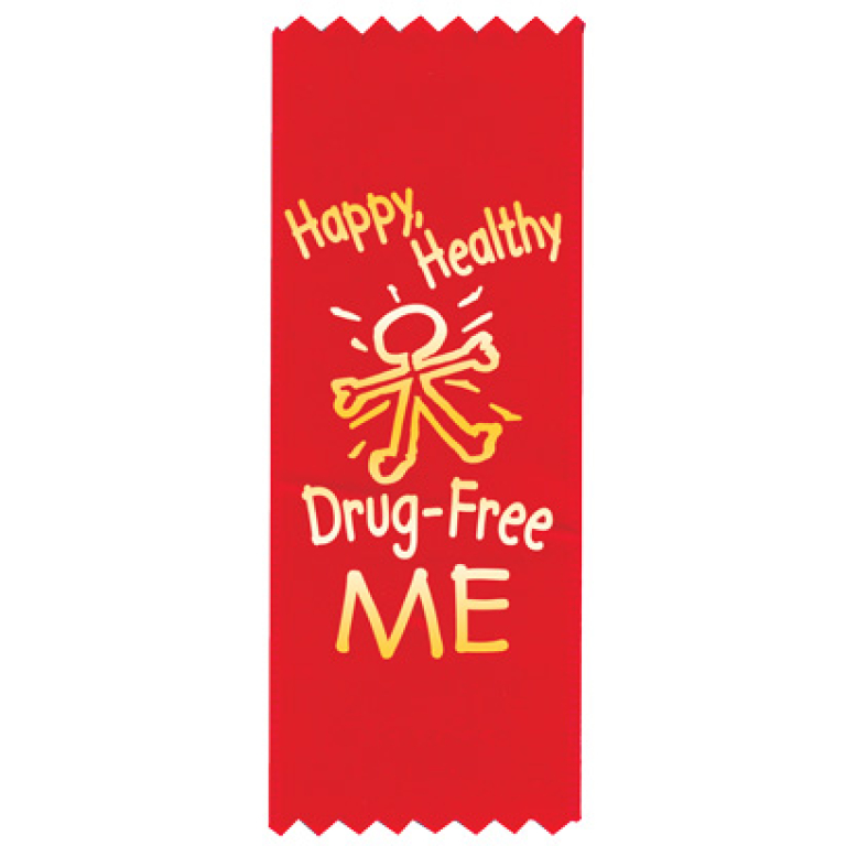 "Happy, Healthy, Drug-Free" Red Ribbon