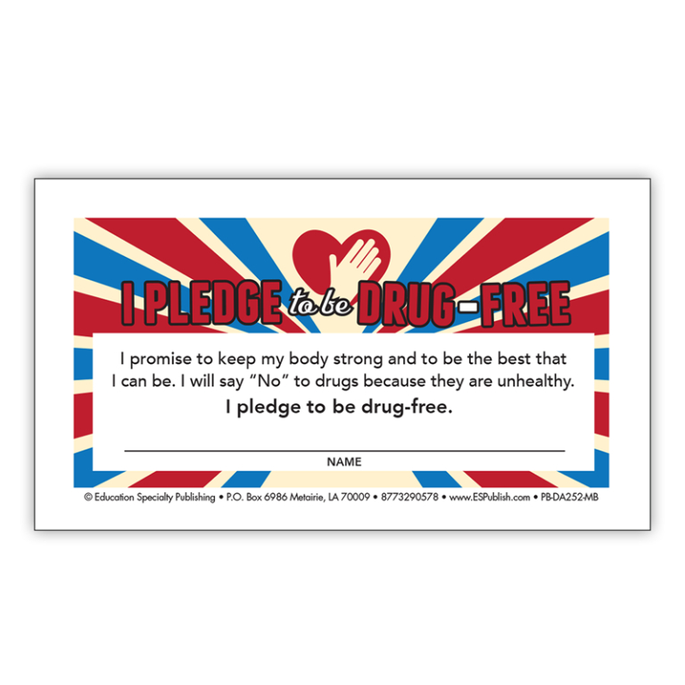 “I Pledge to be Drug-Free” Pledge Card